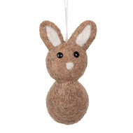 Clayre &amp; Eef   | Decoratie Hanger Konijn Bruin Beige 6x7x12 cm | 65960