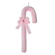 Clayre &amp; Eef   | Kerstdecoratie Hanger Zuurstok Roze Wit 17x5x45 cm | 66103M