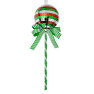Clayre &amp; Eef   | Kerstdecoratie Hanger Lolly Groen Rood &oslash; 9x25 cm | 66115GR