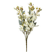 Clayre &amp; Eef   | Decoratie tak met bloemen Wit Groen 10x10x51 cm | 6PL0378Y