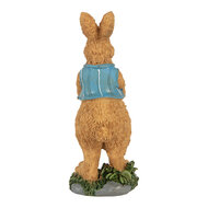 Clayre &amp; Eef   | Decoratie Konijn Bruin Blauw 5x5x13 cm | 6PR5721