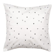 Clayre &amp; Eef   | Kussenhoes Wit Zwart 45x45 cm | BHS21
