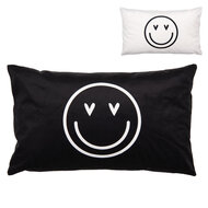 Clayre & Eef | Kussenhoes Zwart Wit 30x50 cm | BHS36-3