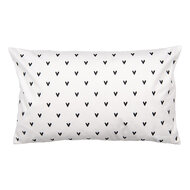 Clayre &amp; Eef   | Kussenhoes Wit Zwart 30x50 cm | BHS36-5