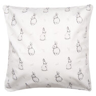Clayre &amp; Eef   | Kussenhoes Wit Grijs 45x45 cm | BNS21