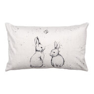 Clayre &amp; Eef   | Kussenhoes Beige Grijs 30x50 cm | BNS36-1