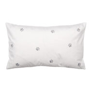 Clayre &amp; Eef   | Kussenhoes Wit Zwart 30x50 cm | PWS36-1