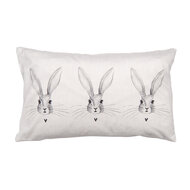 Clayre &amp; Eef   | Kussenhoes Beige Grijs 30x50 cm | RUB36