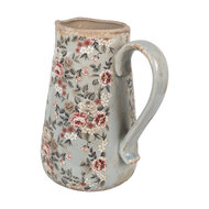 Clayre &amp; Eef   | Decoratieve Schenkkan Grijs Roze 21x15x23 cm | 6CE1965L