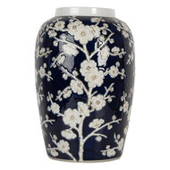 Clayre & Eef | Vaas Blauw Wit ø 20x31 cm | 6CE2082