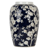 Clayre & Eef | Vaas Blauw Wit ø 20x31 cm | 6CE2082
