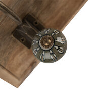 Clayre &amp; Eef   | Wandkapstok 4 haken Bruin 45x11x18 cm | 6H2393