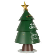 Clayre &amp; Eef   | Brievenbus Groen Wit &oslash; 18x35 cm | 6Y5860