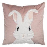 Clayre &amp; Eef   | Kussenhoes Roze Wit 45x45 cm | KT021.399