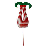 Clayre &amp; Eef   | Decoratie Kerst Elfenbenen Rood Wit 19x4x52 cm | 66194