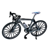 Clayre &amp; Eef   | Decoratie Miniatuur Fiets Grijs Zwart 20x5x12 cm | 66203