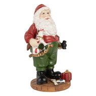 Clayre & Eef | Kerstdecoratie Kerstman Rood Groen 8x6x13 cm | 6PR5724