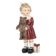 Clayre &amp; Eef   | Kerstdecoratie Kind Rood Bruin 6x4x13 cm | 6PR5728