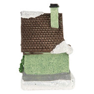 Clayre & Eef | Decoratie Huisje met LED Groen Bruin 5x5x8 cm | 6PR5740