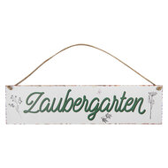 Clayre & Eef | Tekstbord Wit Groen 40x1x10 cm | 6Y5694