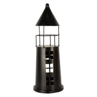 Clayre &amp; Eef   | Decoratie Vuurtoren Zwart &oslash; 16x45 cm | 6Y5790