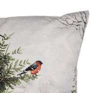 Clayre &amp; Eef   | Kussenhoes Wit Groen 45x45 cm | KT021.407