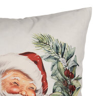 Clayre &amp; Eef   | Kussenhoes Wit Rood 45x45 cm | KT021.420