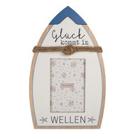 Clayre &amp; Eef   | Fotolijst Wit Blauw 20x2x32 cm / 10x15 cm | 2F1225