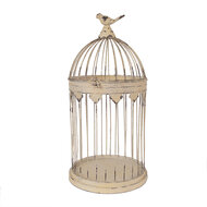 Clayre &amp; Eef   | Vogelkooi Decoratie Set van 2 Bruin Beige &oslash; 32x60 / &oslash; 23x40 cm | 5Y1283