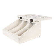 Clayre &amp; Eef   | Theedoos klein Wit 18x16x9 cm | 6H2398