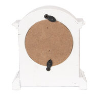Clayre &amp; Eef   | Tafelklok Wit Bruin 13x7x14 cm / 1xAA | 6KL0831