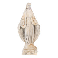 Clayre &amp; Eef   | Kerstdecoratie Beeld Maria Beige Bruin 17x12x41 cm | 6MG0113