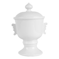 Clayre & Eef | Voorraadpot Deksel Wit ø 12x17 cm / 125 ml | 6CE2170