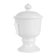 Clayre & Eef | Voorraadpot Deksel Wit ø 12x17 cm / 125 ml | 6CE2170