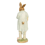 Clayre &amp; Eef   | Decoratie Beeld Konijn Beige Groen 15x12x33 cm | 6PR5448