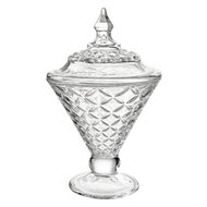 Clayre &amp; Eef   | Bonbonniere met deksel Transparant &oslash; 12x19 cm | 6GL4728