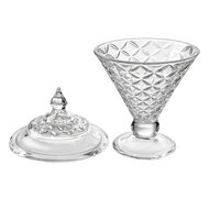 Clayre &amp; Eef   | Bonbonniere met deksel Transparant &oslash; 12x19 cm | 6GL4728