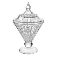 Clayre &amp; Eef   | Bonbonniere met deksel Transparant &oslash; 12x19 cm | 6GL4729