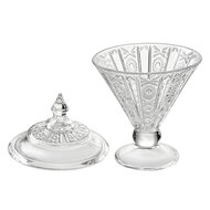 Clayre &amp; Eef   | Bonbonniere met deksel Transparant &oslash; 12x19 cm | 6GL4729