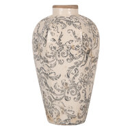 Clayre & Eef | Vaas Beige Grijs ø 17x30 cm | 6CE1934S