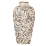 Clayre & Eef | Vaas Beige Grijs ø 17x30 cm | 6CE1934S