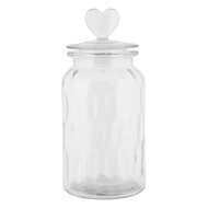 Clayre &amp; Eef   | Voorraadpot Deksel Transparant &oslash; 11x24 cm | 6GL5055