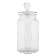 Clayre &amp; Eef   | Voorraadpot Deksel Transparant &oslash; 11x24 cm | 6GL5055