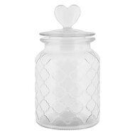 Clayre &amp; Eef   | Voorraadpot Deksel Transparant &oslash; 11x20 cm | 6GL5056