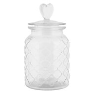 Clayre &amp; Eef   | Voorraadpot Deksel Transparant &oslash; 11x20 cm | 6GL5056