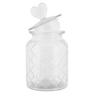 Clayre &amp; Eef   | Voorraadpot Deksel Transparant &oslash; 11x20 cm | 6GL5056