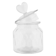 Clayre &amp; Eef   | Voorraadpot Deksel Transparant &oslash; 11x16 cm | 6GL5057