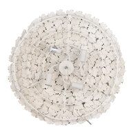 Clayre &amp; Eef   | Wandlamp Grijs Wit &oslash; 62x12 cm E27/max 4x60W | 5LMP672