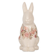 Clayre &amp; Eef   | Decoratie Beeld Konijn Beige Roze 16x12x28 cm | 6CE1956L