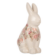 Clayre &amp; Eef   | Decoratie Beeld Konijn Beige Roze 16x12x28 cm | 6CE1956L